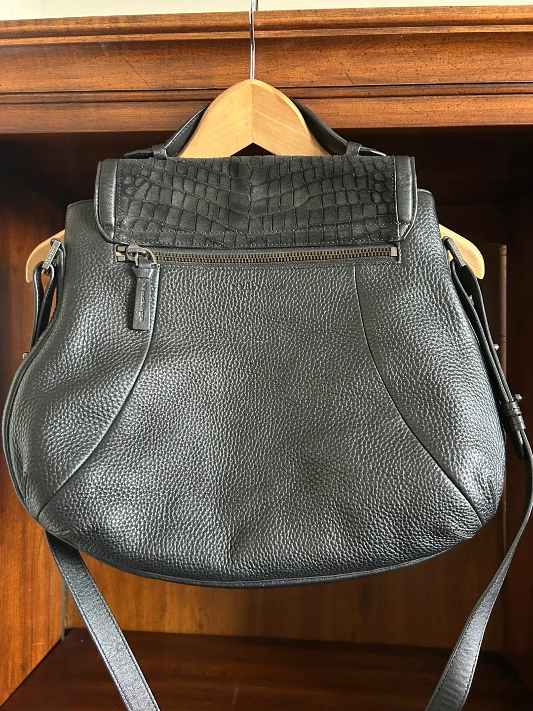 Mackage Black Leather Satchel Bag image indicator(2)