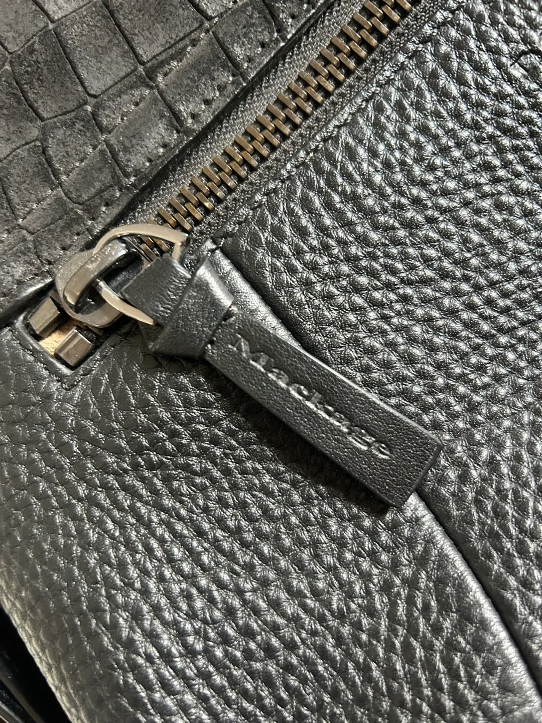 Mackage Black Leather Satchel Bag image indicator(3)