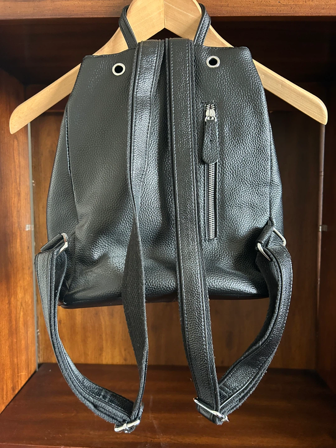 Black Leather Backpack - photo 2