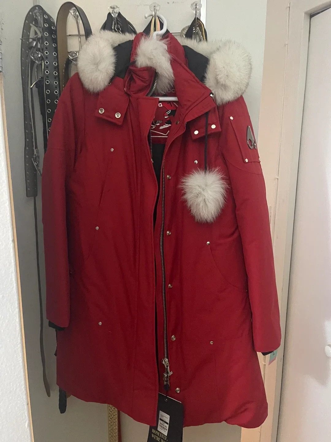 Moose Knuckles Down-Filled Jacket, Red