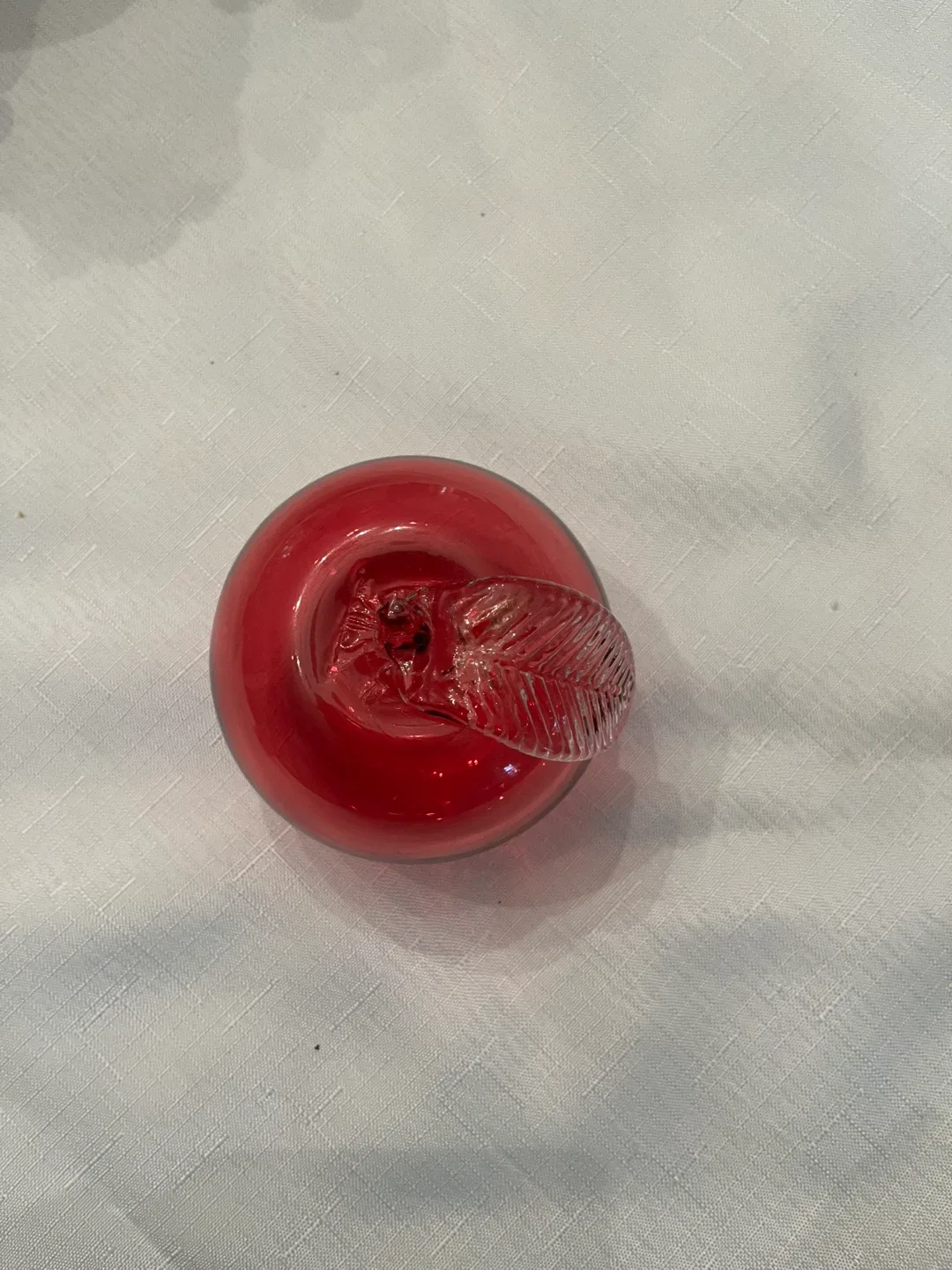 Cranberry Decorative Glass Bowl and Fruit image indicator(7)