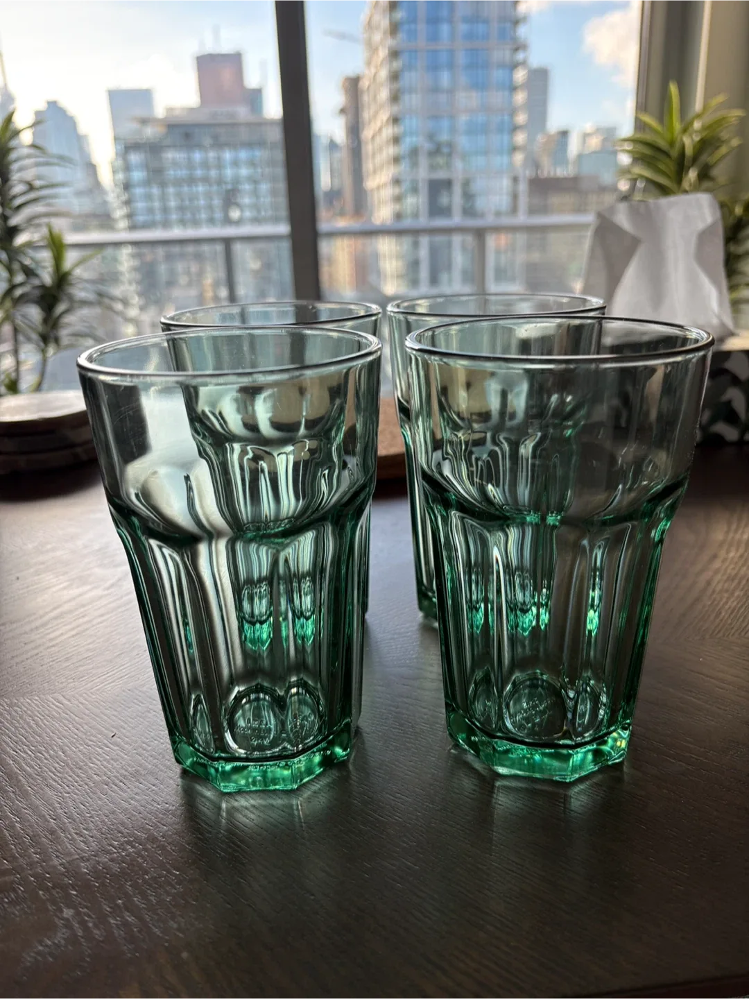 Set of 4 Green IKEA Glasses