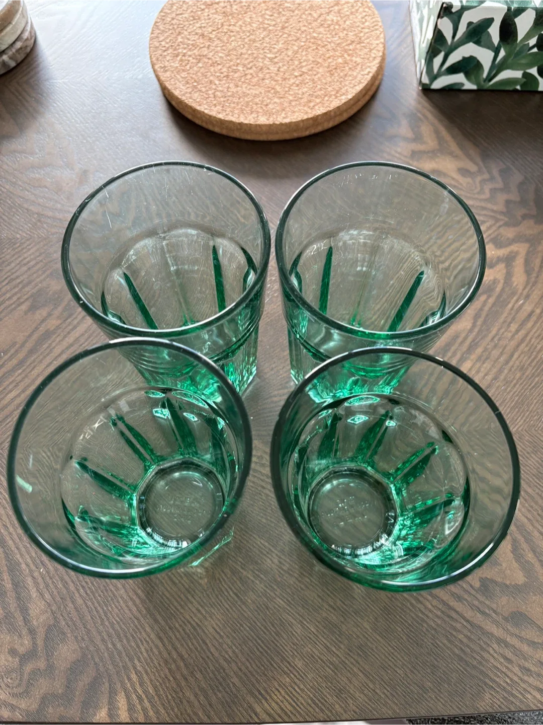 Set of 4 Green IKEA Glasses image indicator(2)