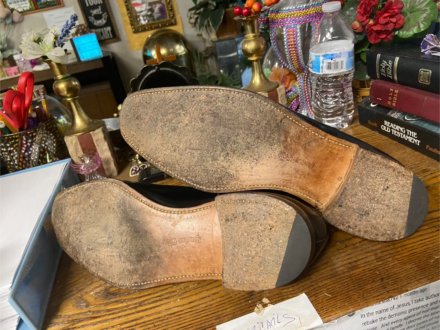 Royal Tweed Black Leather Slip-On Dress Shoes