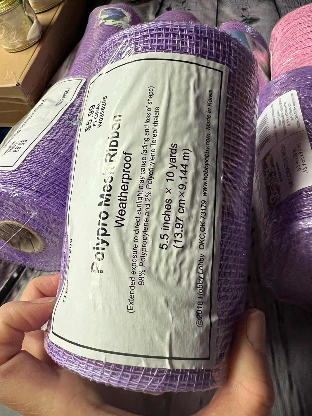 Polypro Mesh Ribbon, Weatherproof, 5.5" x 10 yards image indicator(3)