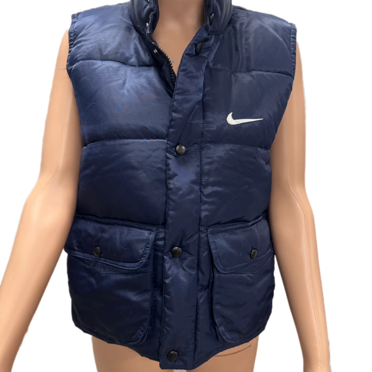 Nike Premier Puffer Vest Blue – Size M (Fits Like L) – Vintage - photo 2