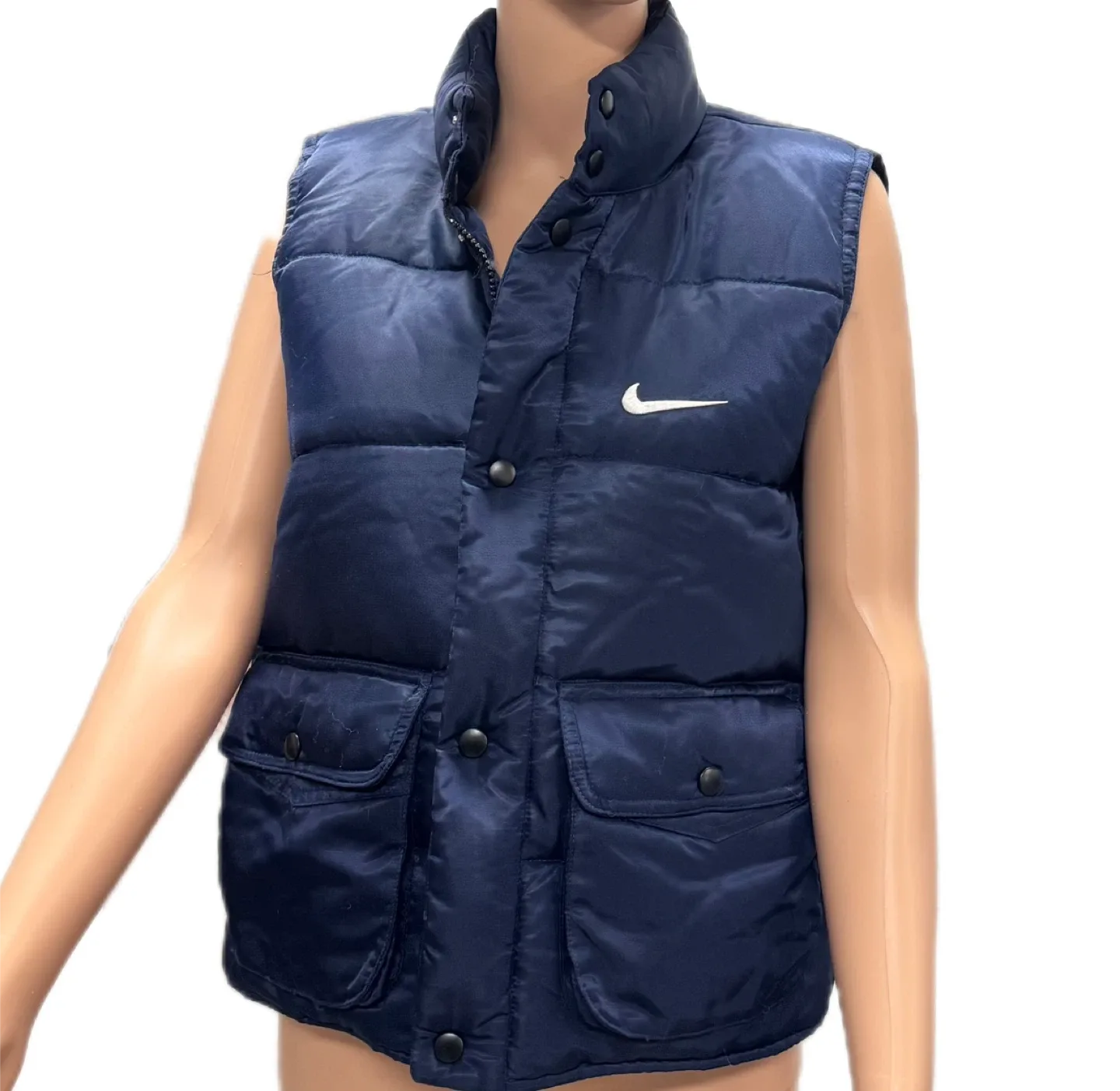 Nike Premier Puffer Vest Blue – Size M (Fits Like L) – Vintage