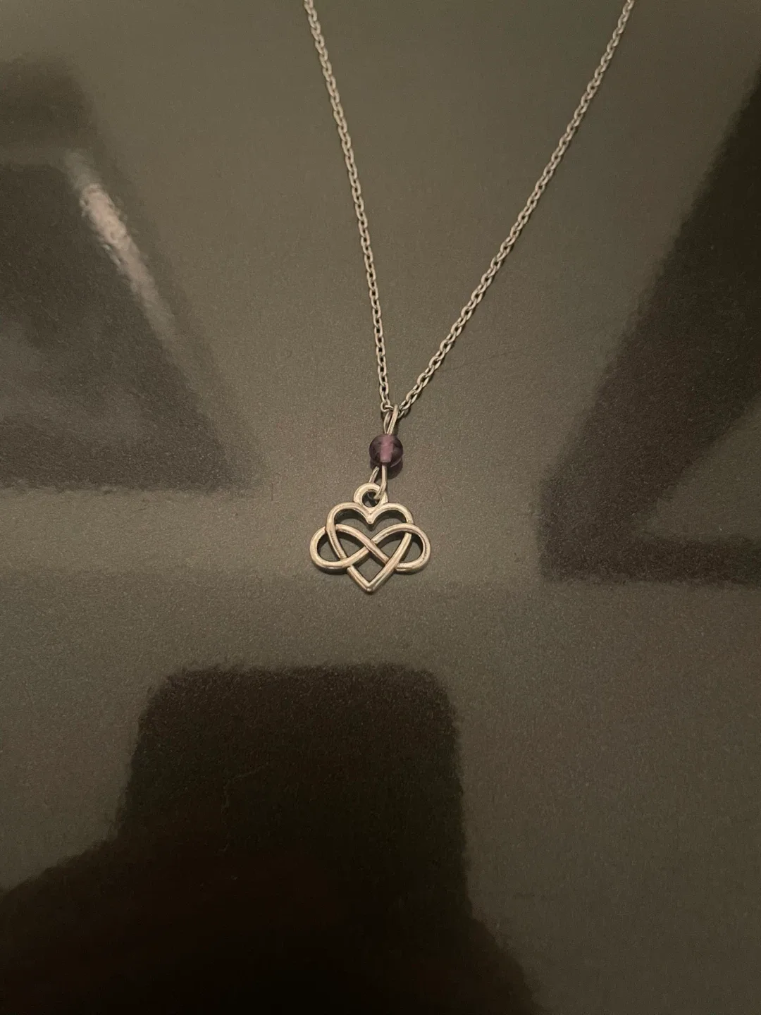 Steel infinity love necklace image indicator(4)