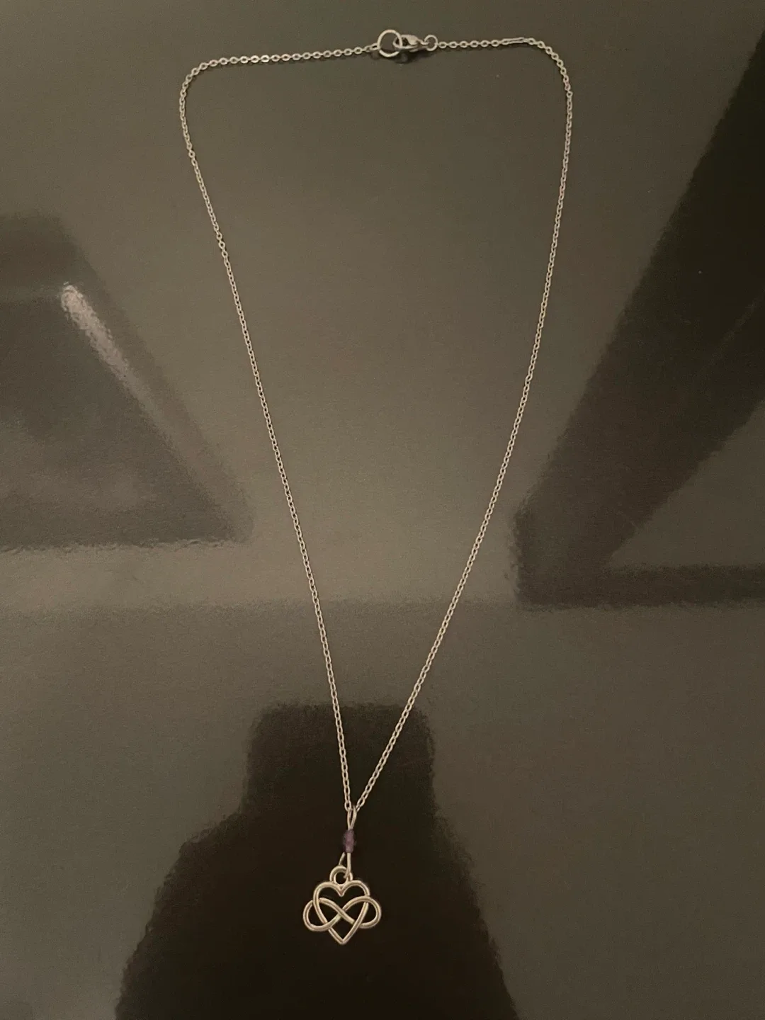 Steel infinity love necklace image indicator(5)