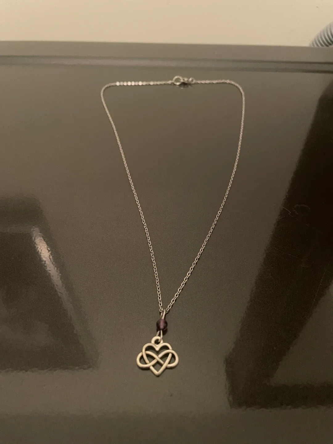 Steel infinity love necklace image indicator(7)