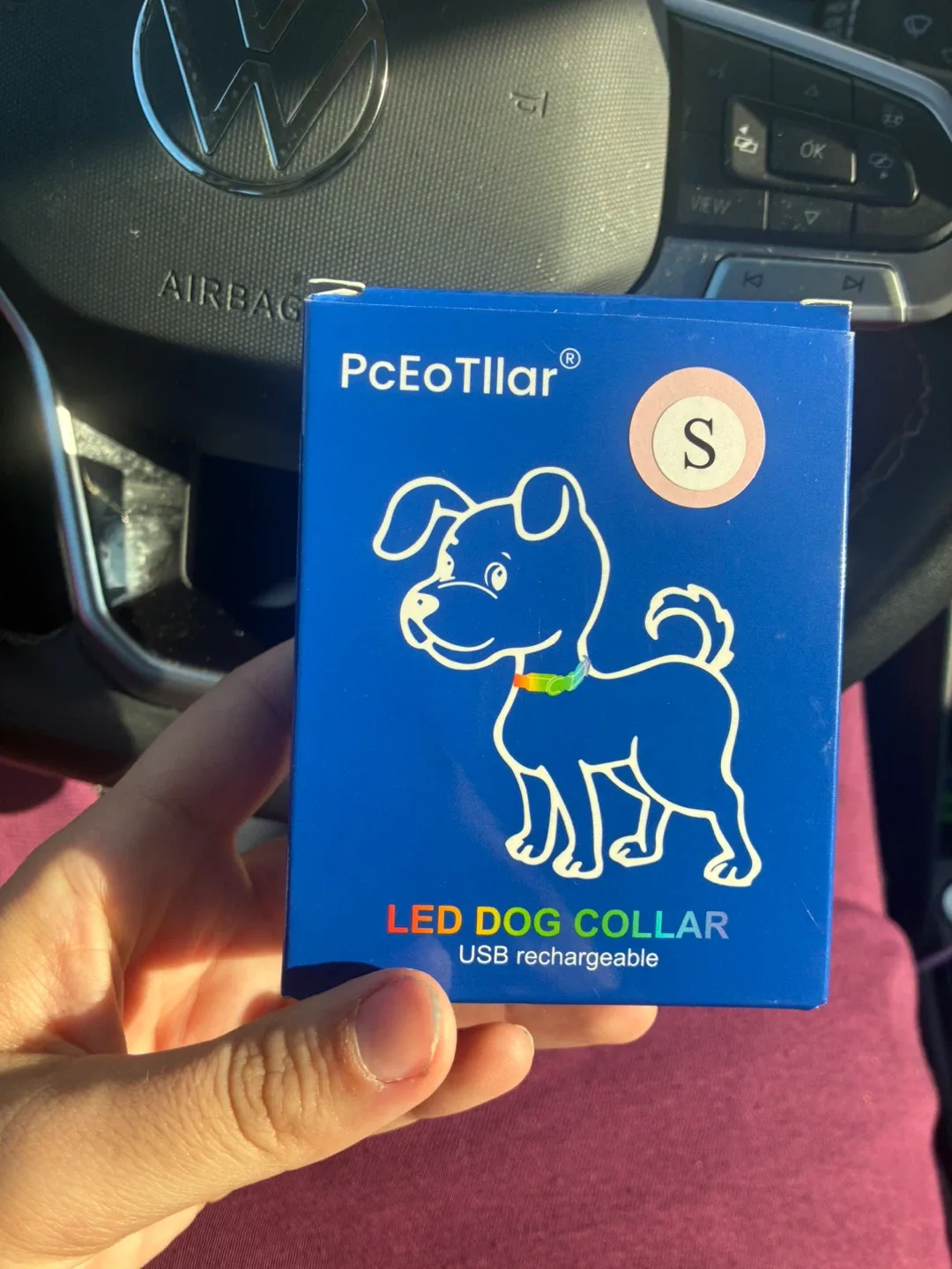 PceOtllar LED Dog Collar - Size S - New!