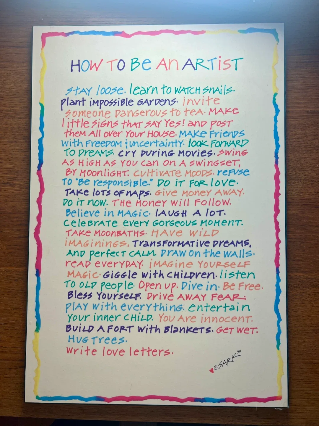 How to Be an Artist Print