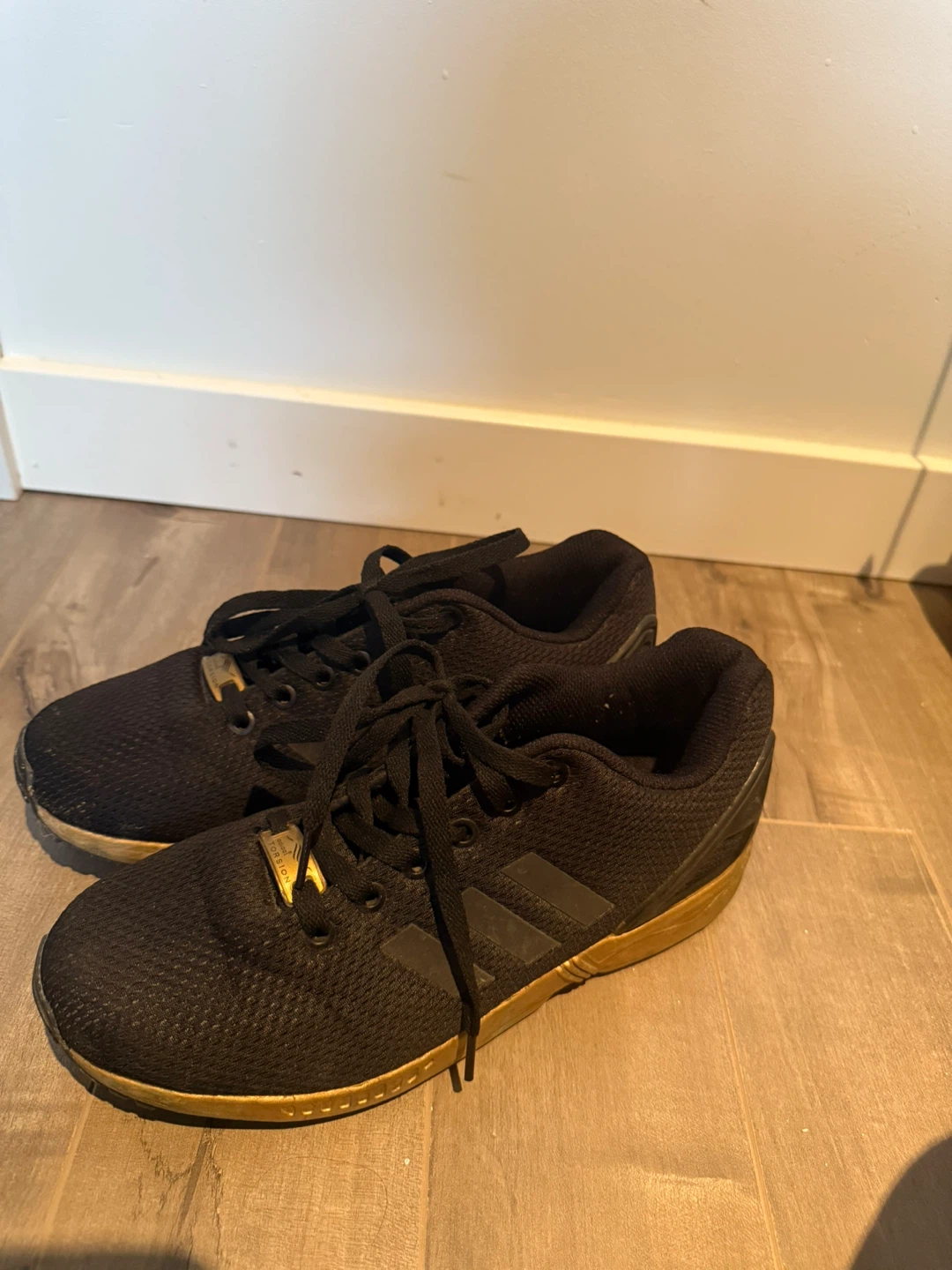 Adidas ZX Flux Black & Gold Shoes