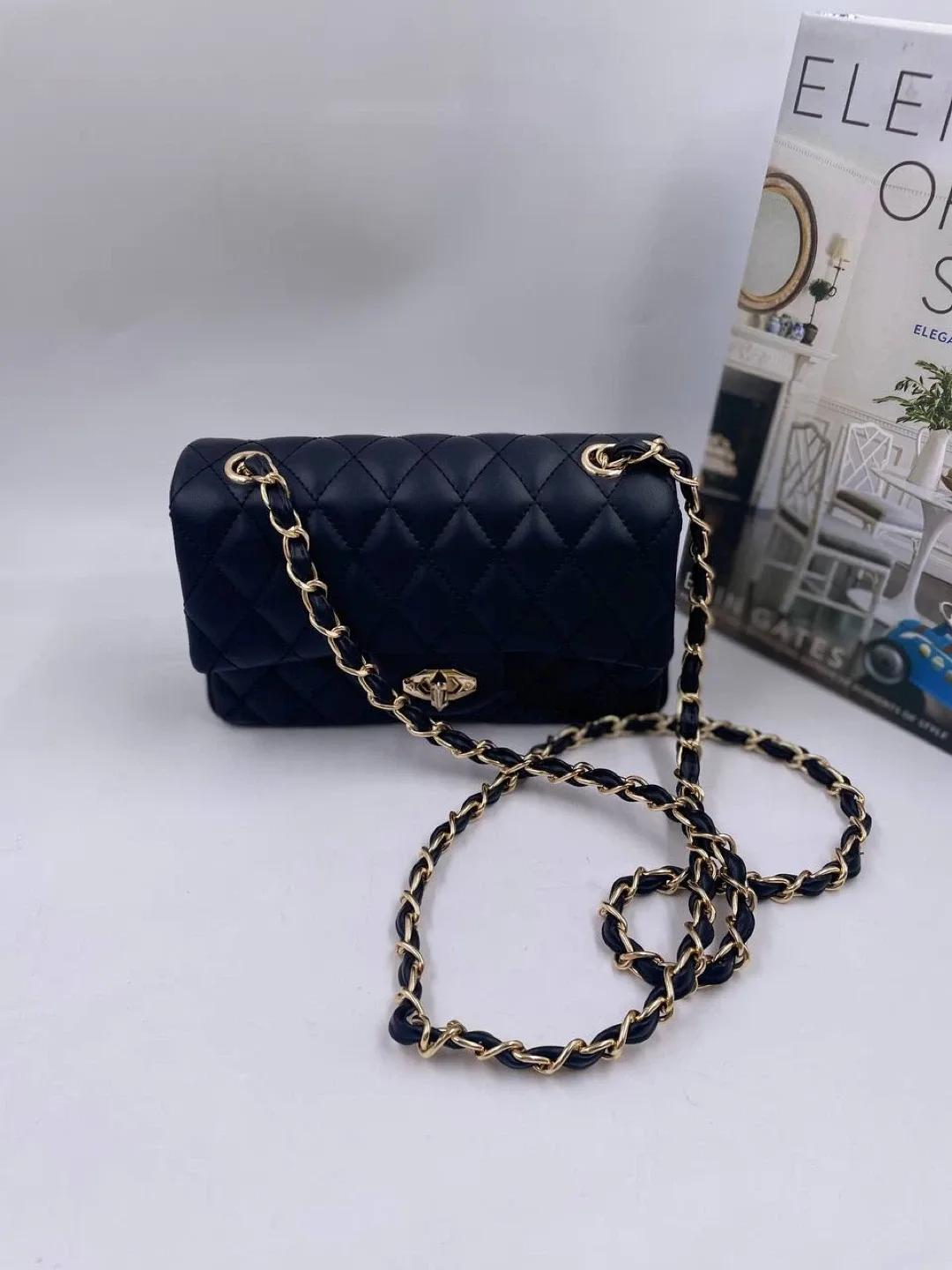 Saint Laurent Black Leather Shoulder Bag