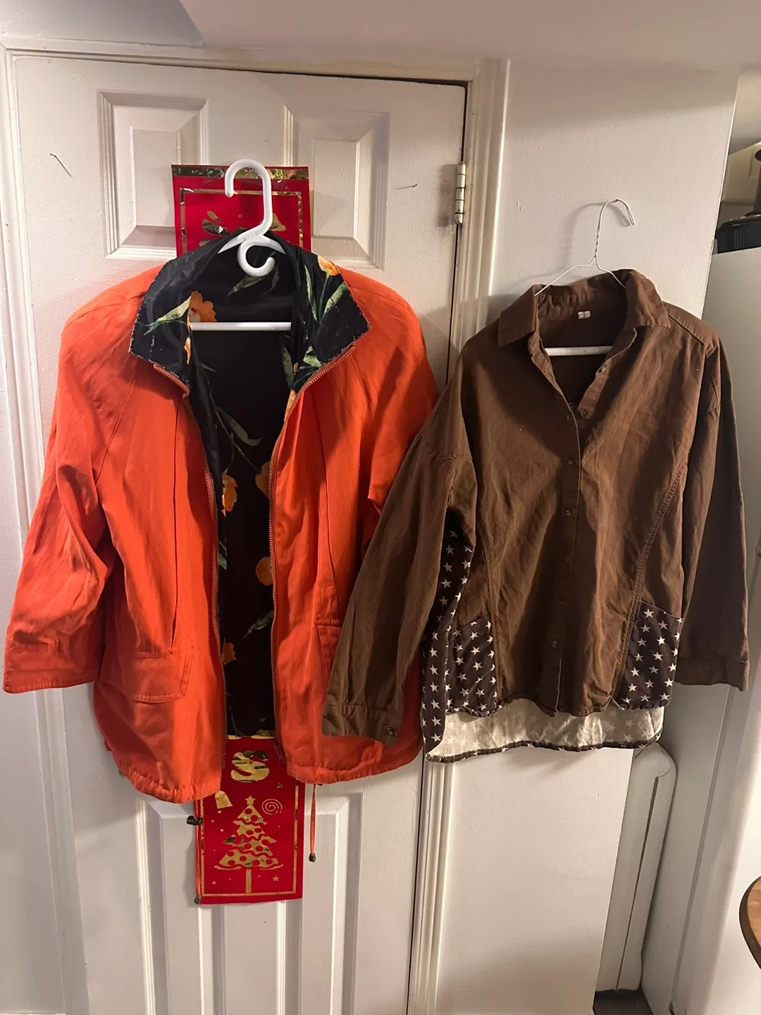 Orange Reversible Jacket & Brown Star Shirt