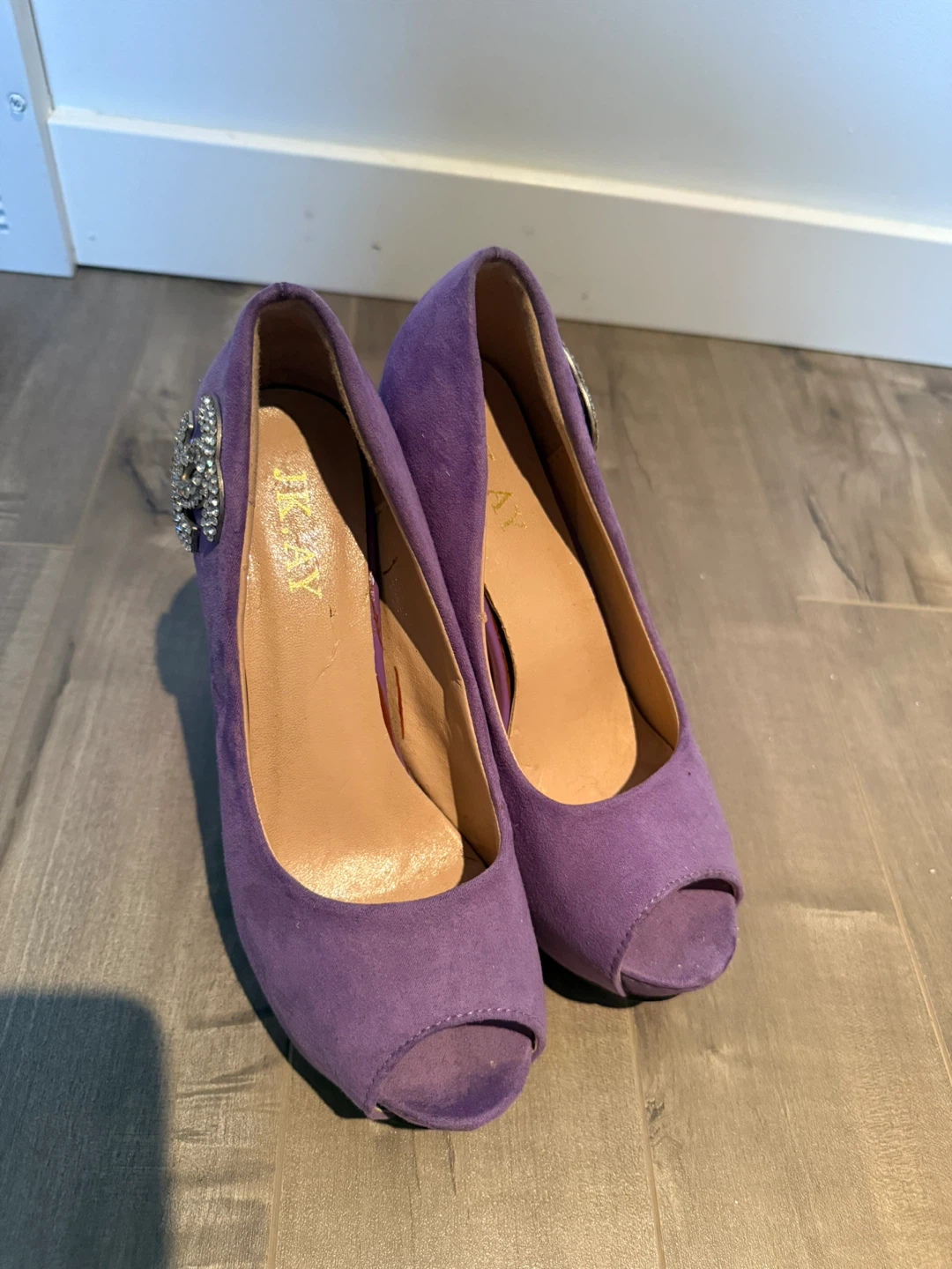 JK.AY Purple Suede Heels