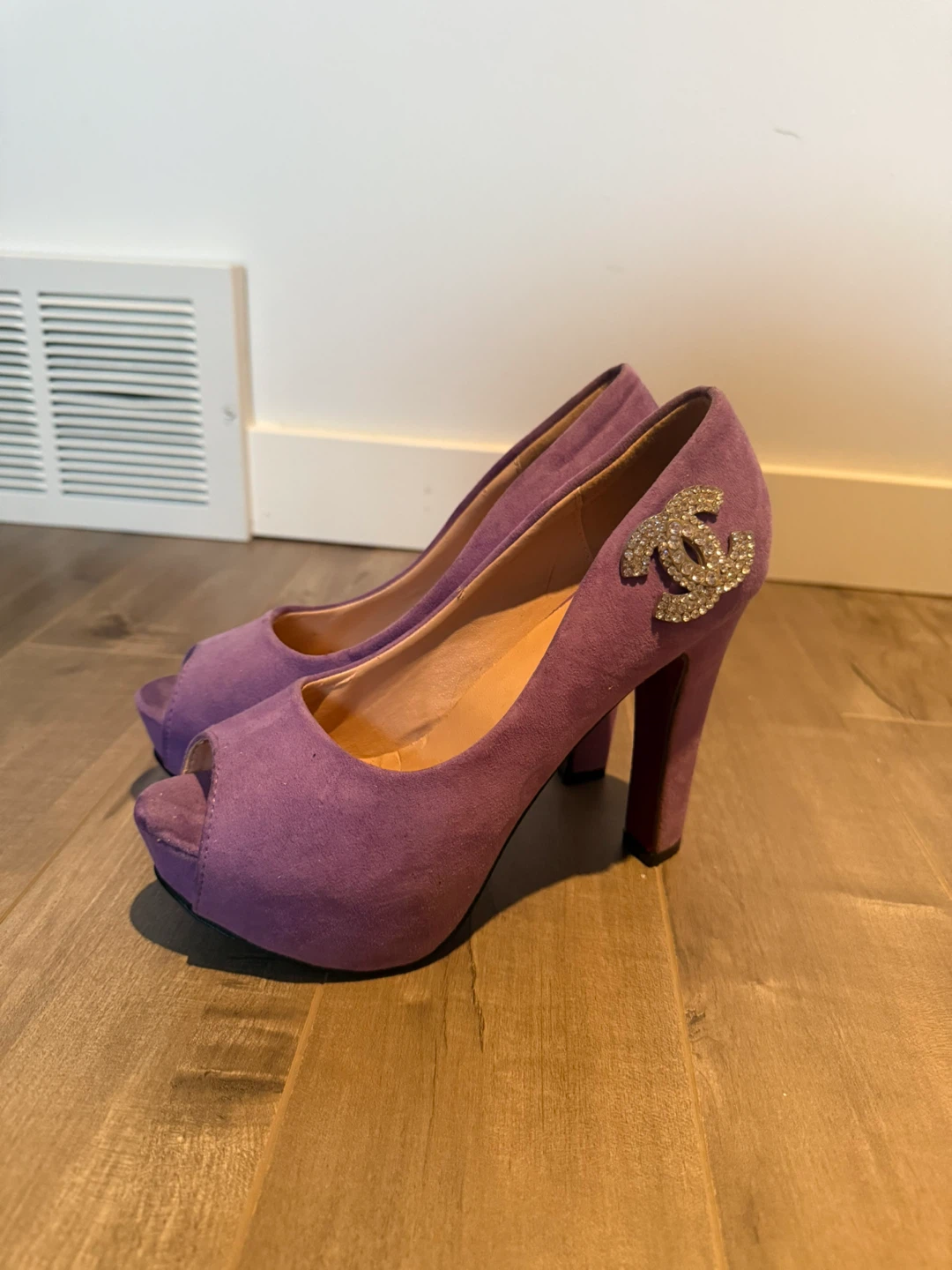 JK.AY Purple Suede Heels - photo 2