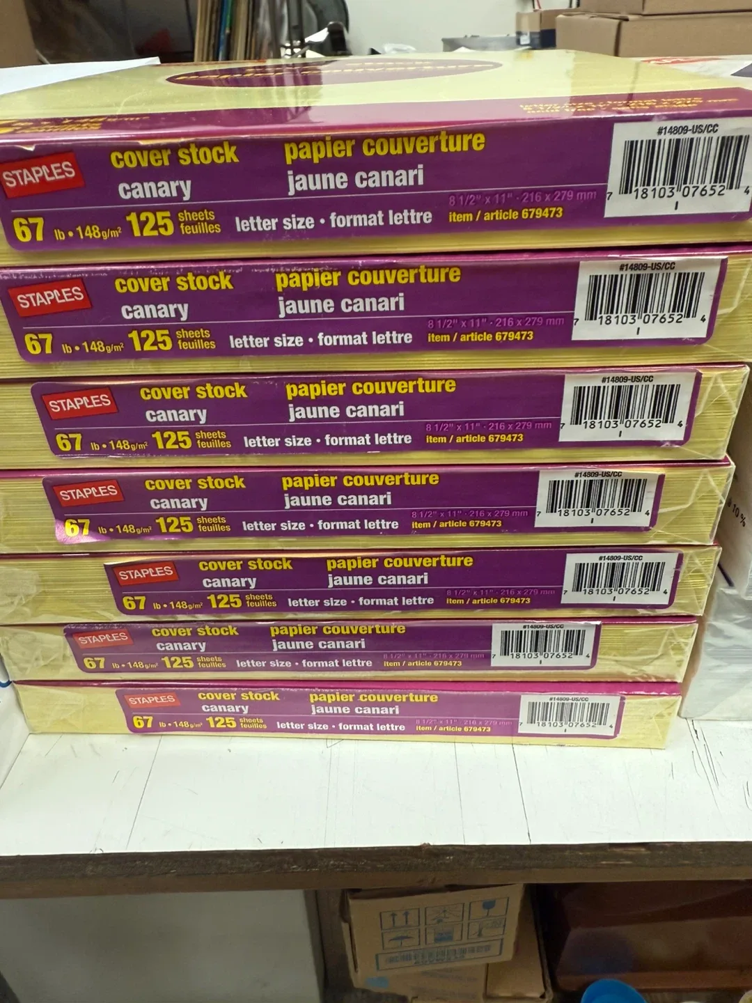 Staples Canary Yellow Cover Stock Paper image indicator(2)