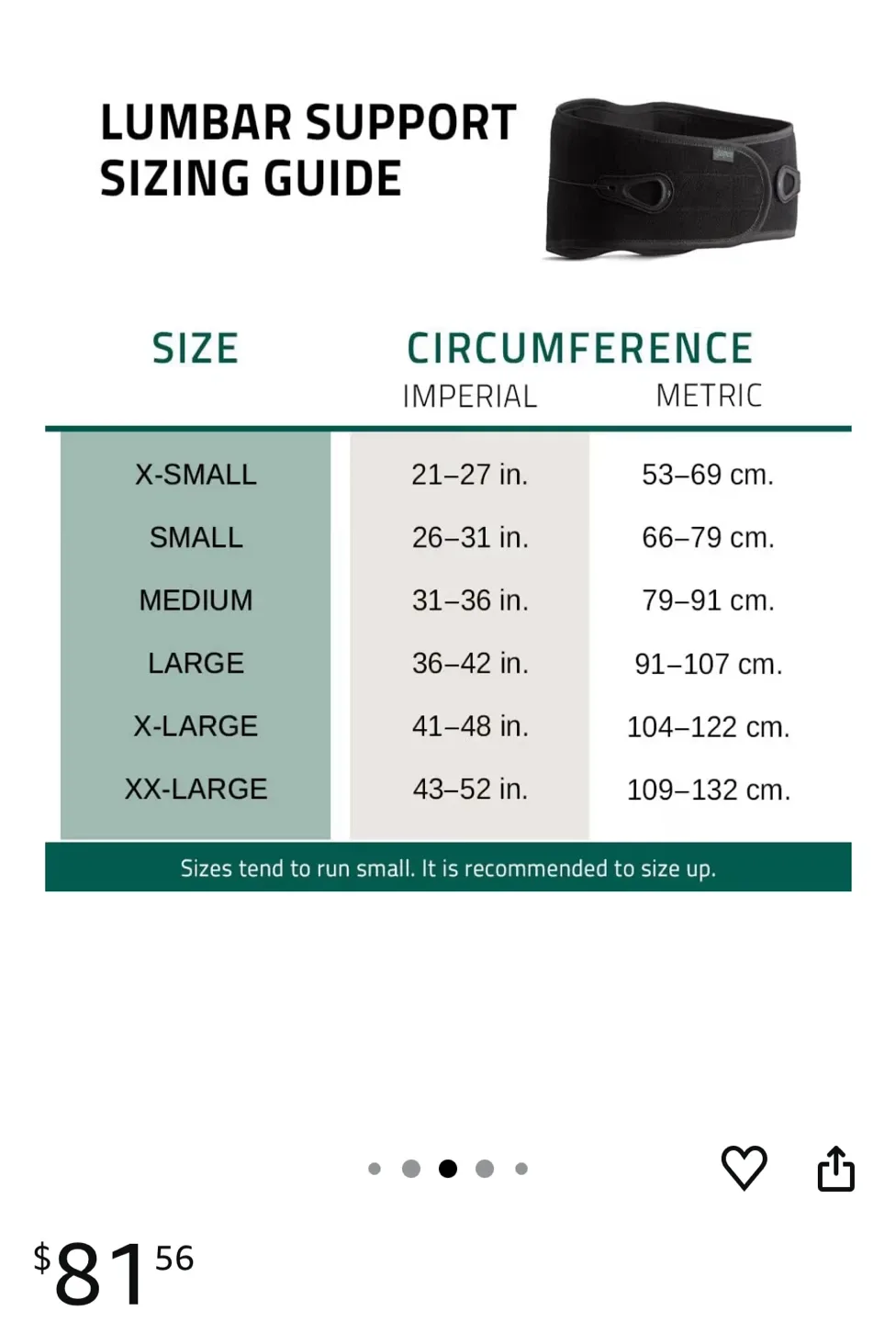 Aspen Medical Lumbar Support Back Brace - Size L image indicator(2)