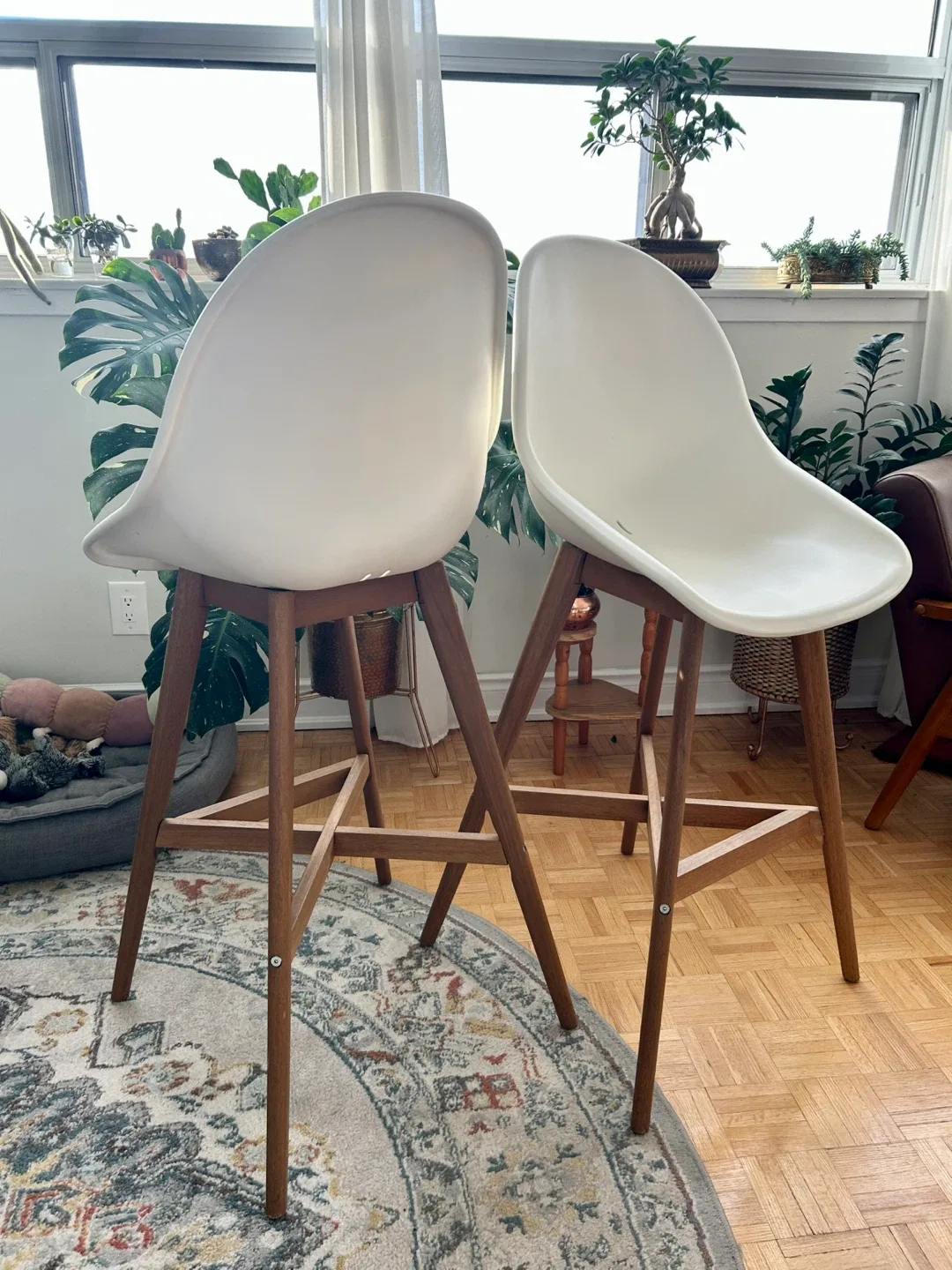 Pair of White Bar Stools - MUST GO ASAP image indicator(2)