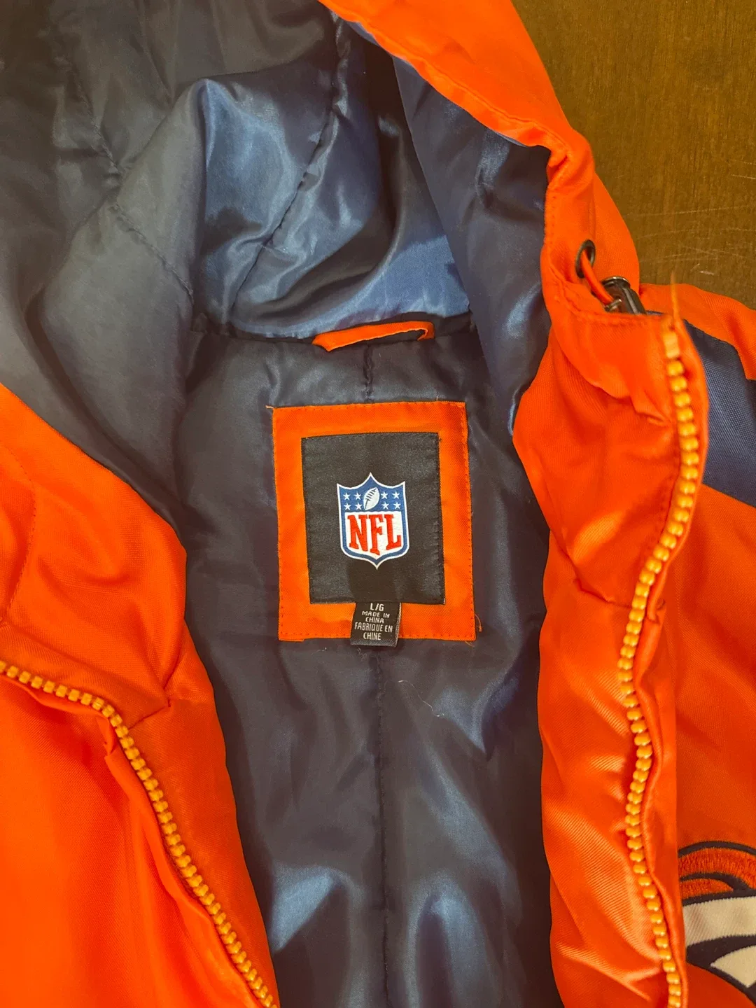 NFL Broncos Denver Orange/Navy Jacket - L/G image indicator(2)