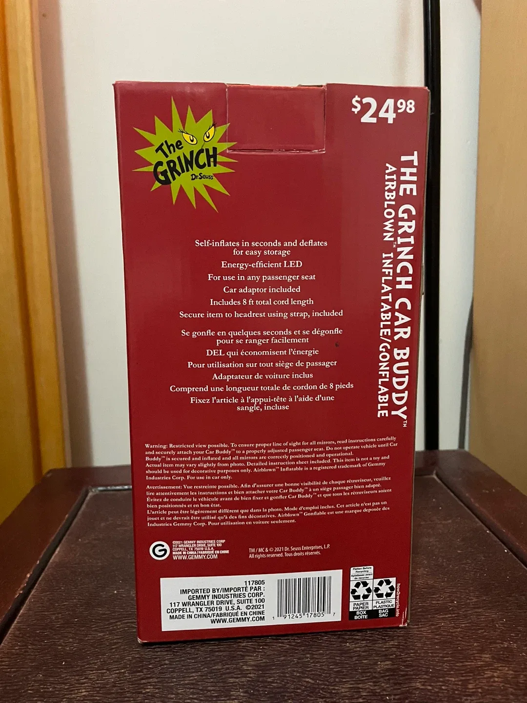 The Grinch Car Buddy Airblown Inflatable - New image indicator(3)