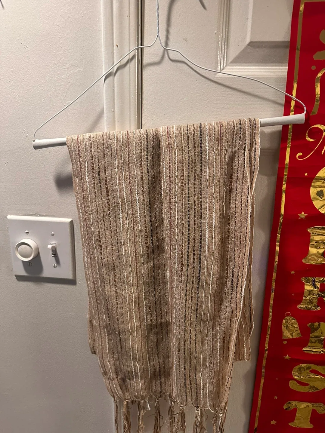 3 Assorted Scarves - Black, Plaid, & Striped image indicator(3)