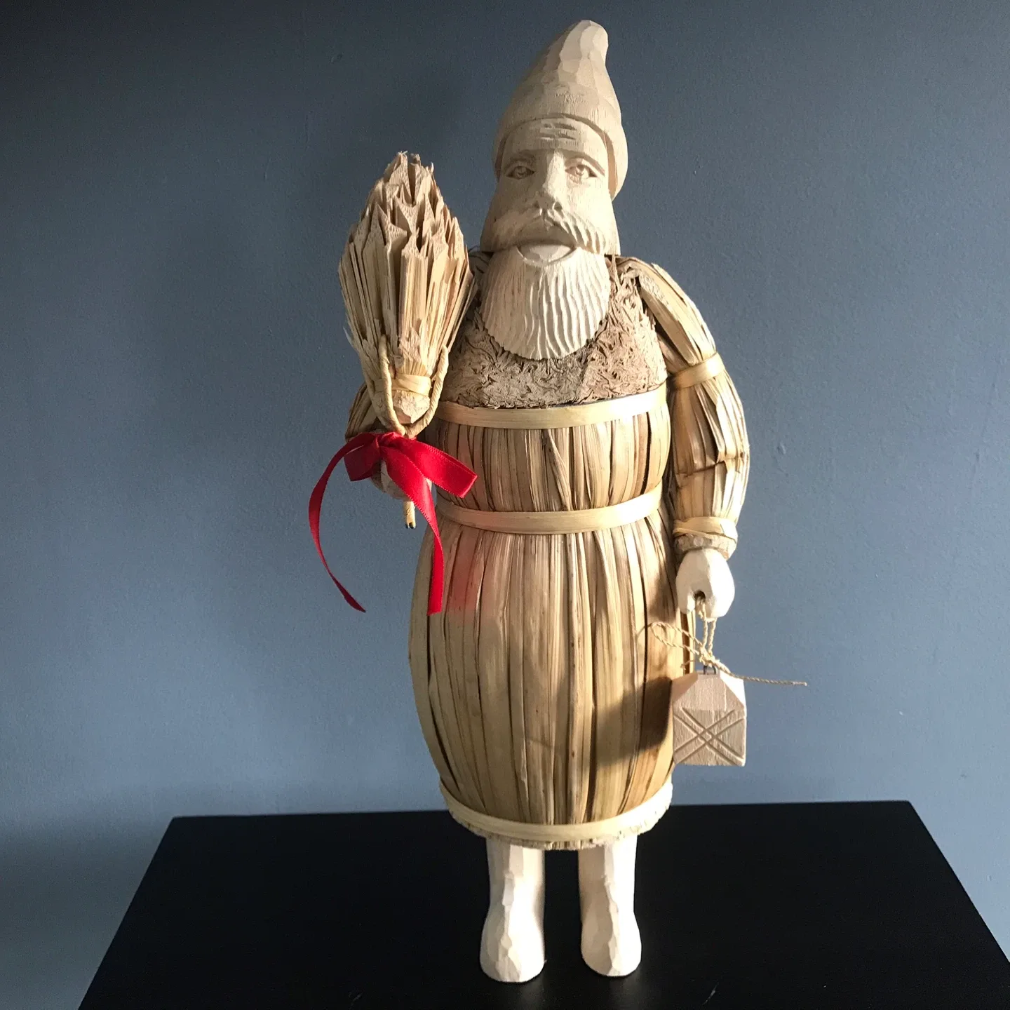 Handcrafted Vintage Folk Art Santa Figurine