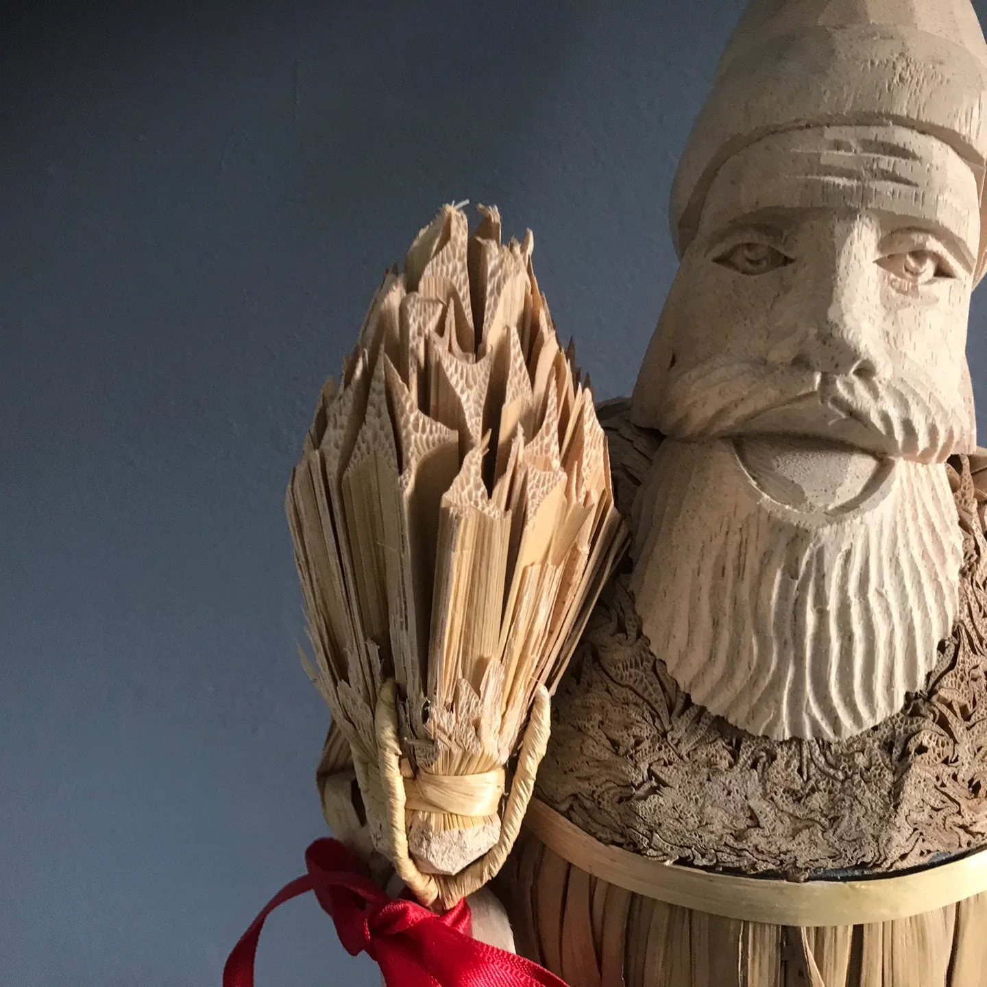 Handcrafted Vintage Folk Art Santa Figurine image indicator(2)