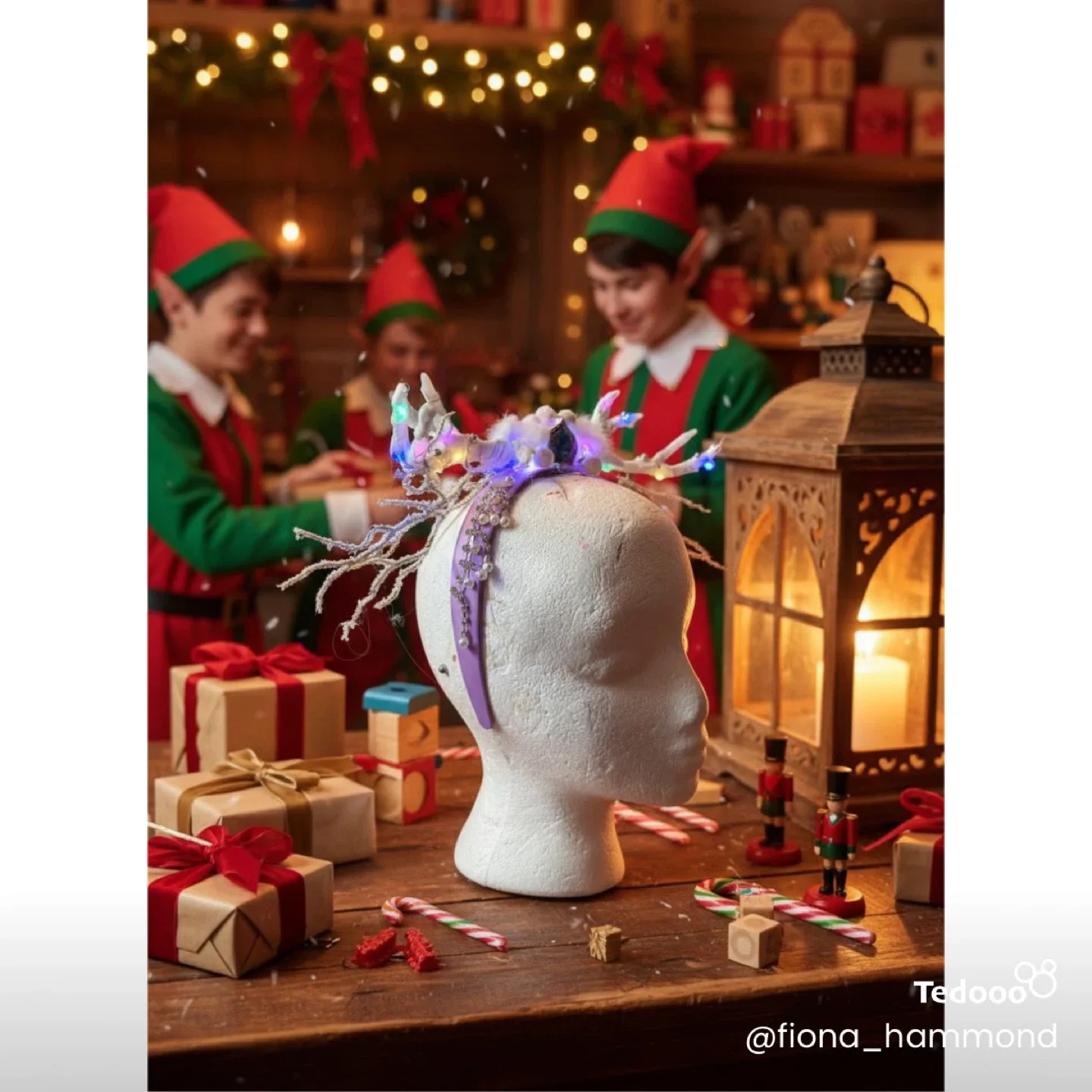 Christmas Reindeer Antler Headband image indicator(3)