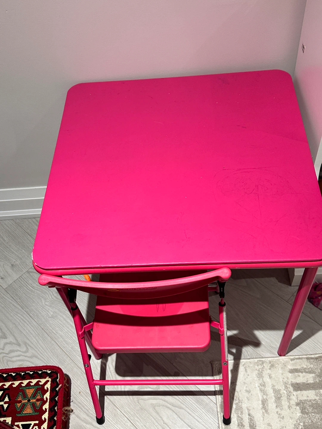 Kids Toy Storage Organizer & Pink Table/Chair Set - photo 2