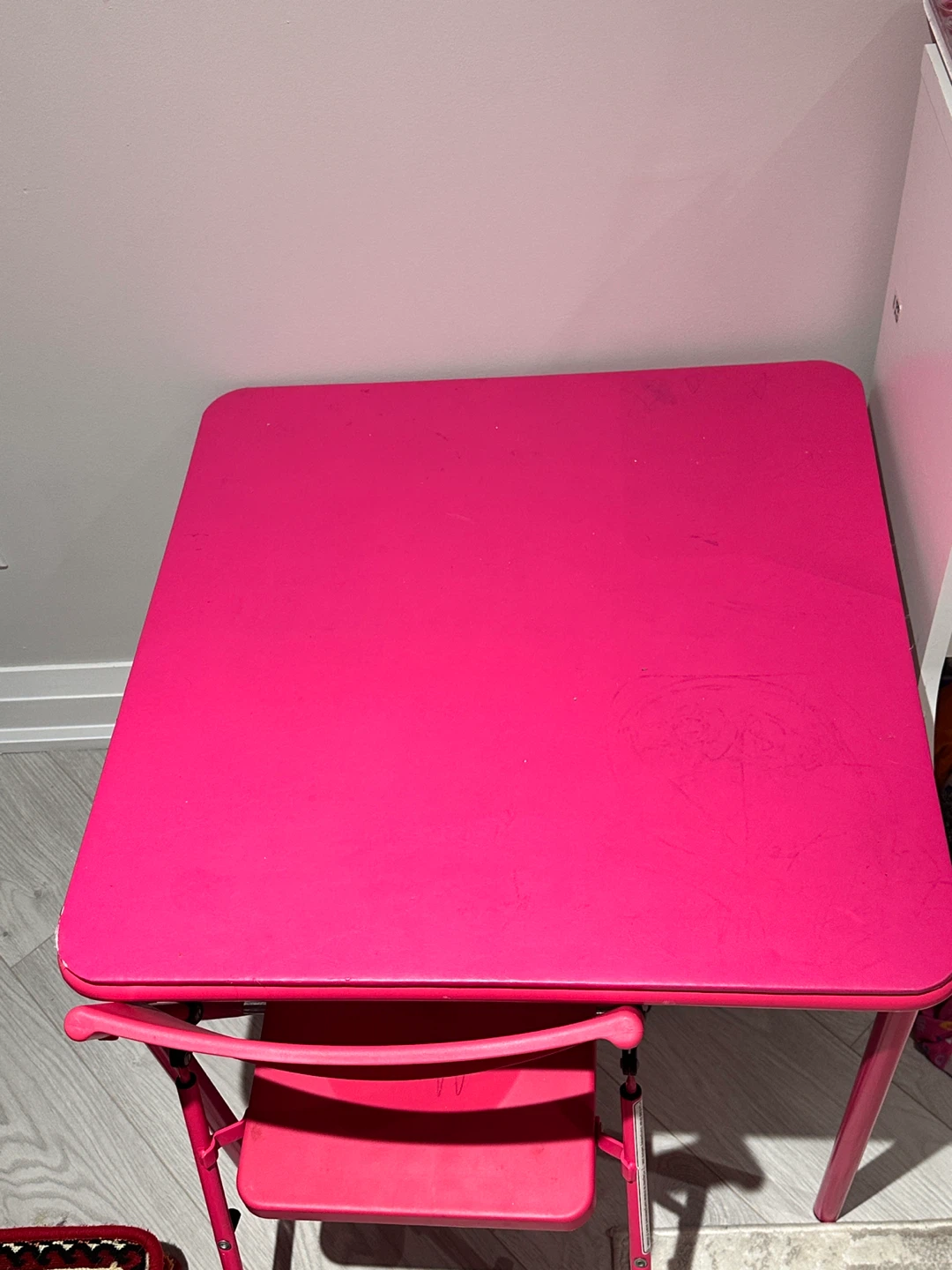 Kids Toy Storage Organizer & Pink Table/Chair Set - photo 4