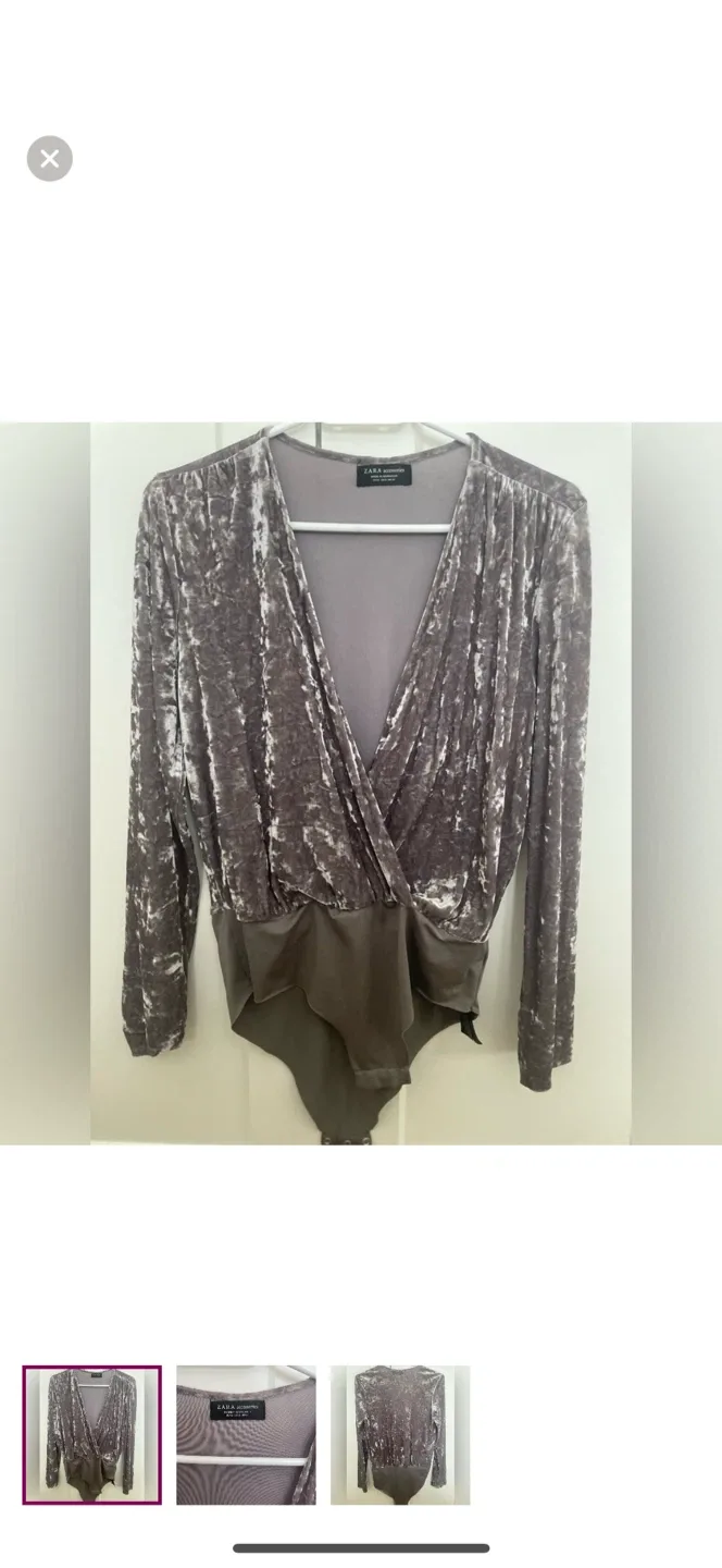 Zara Velvet Bodysuit