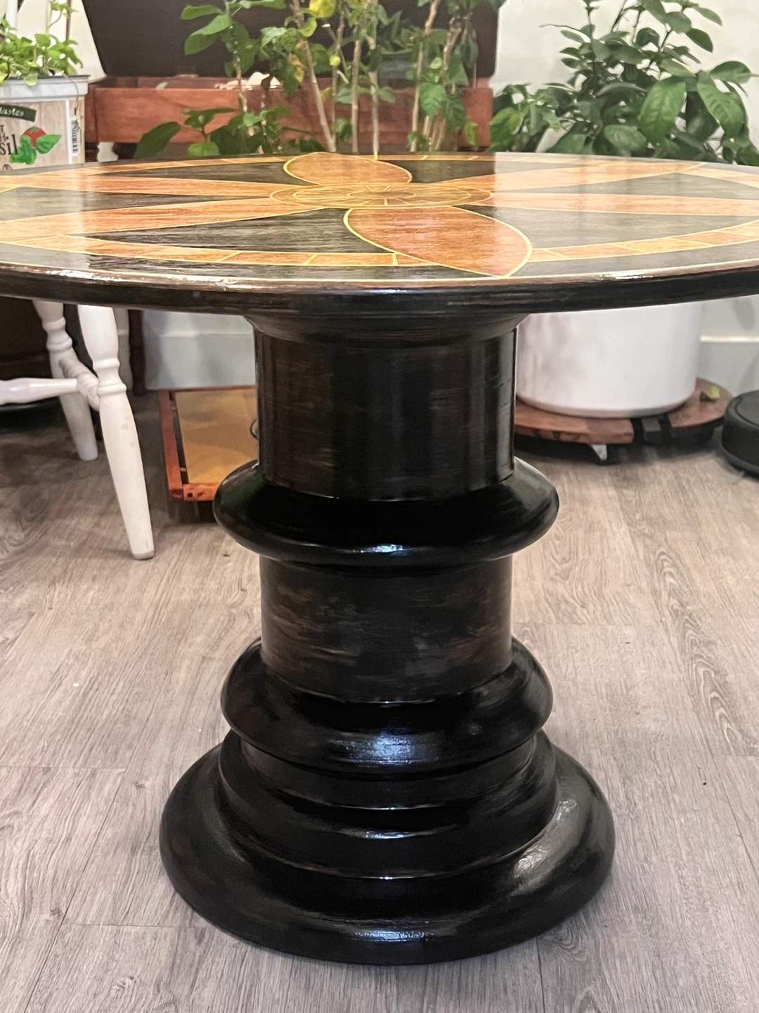 Round Wood Side Table - photo 3