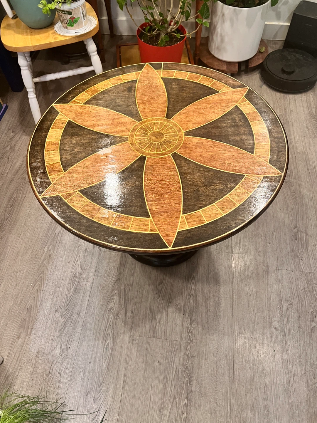 Round Wood Side Table