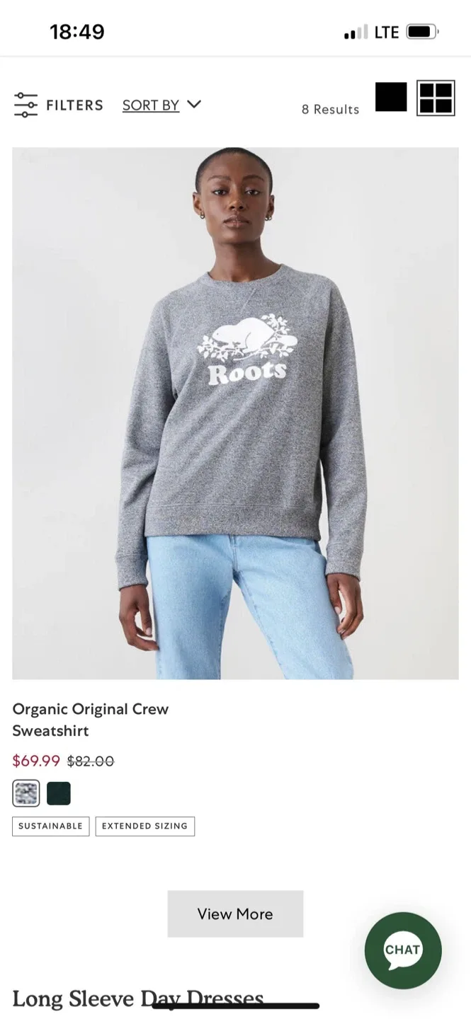 Roots Organic Original Crew Sweatshirt