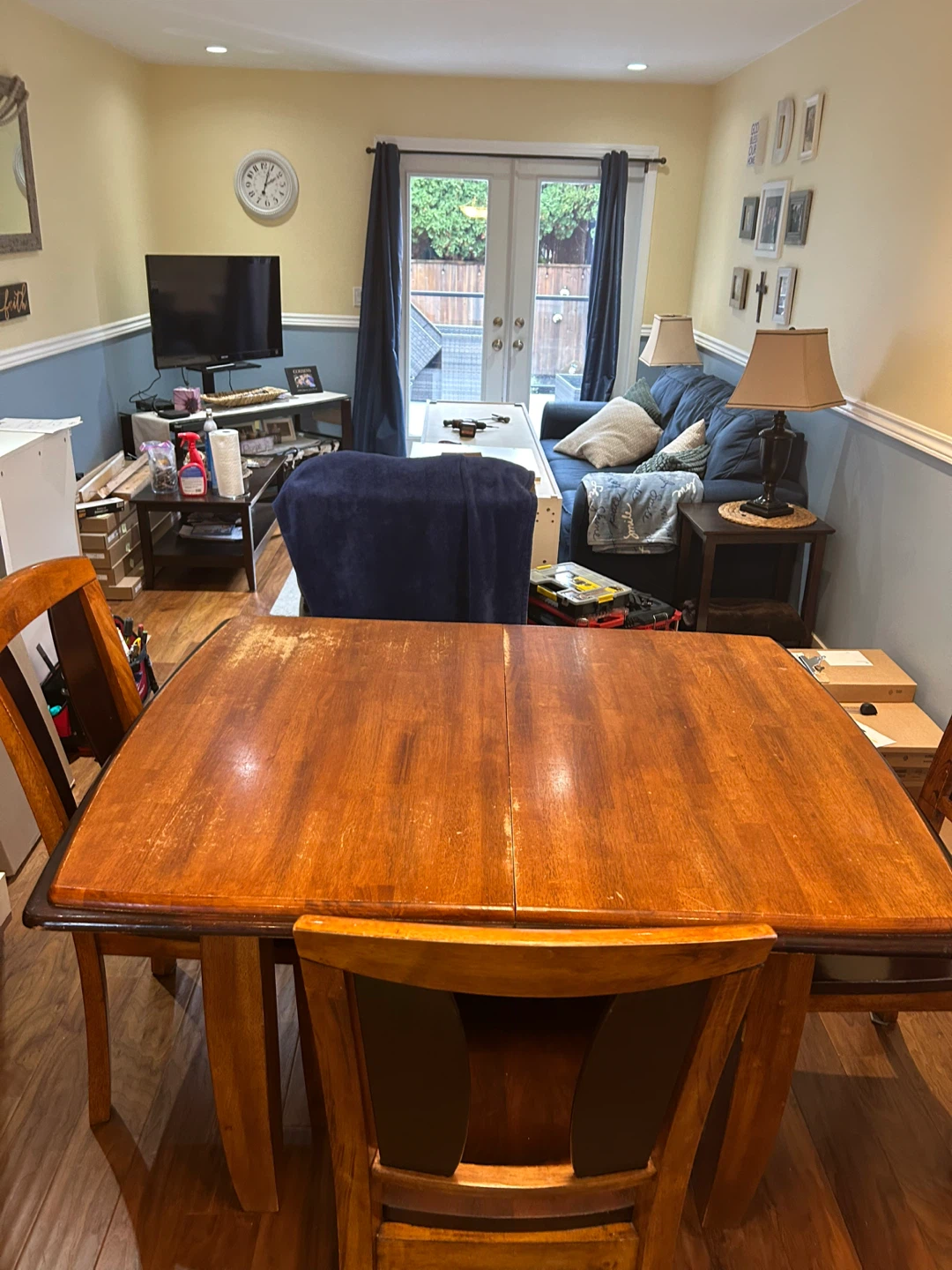 Wooden Dining Table with 4 Chairs - photo 2