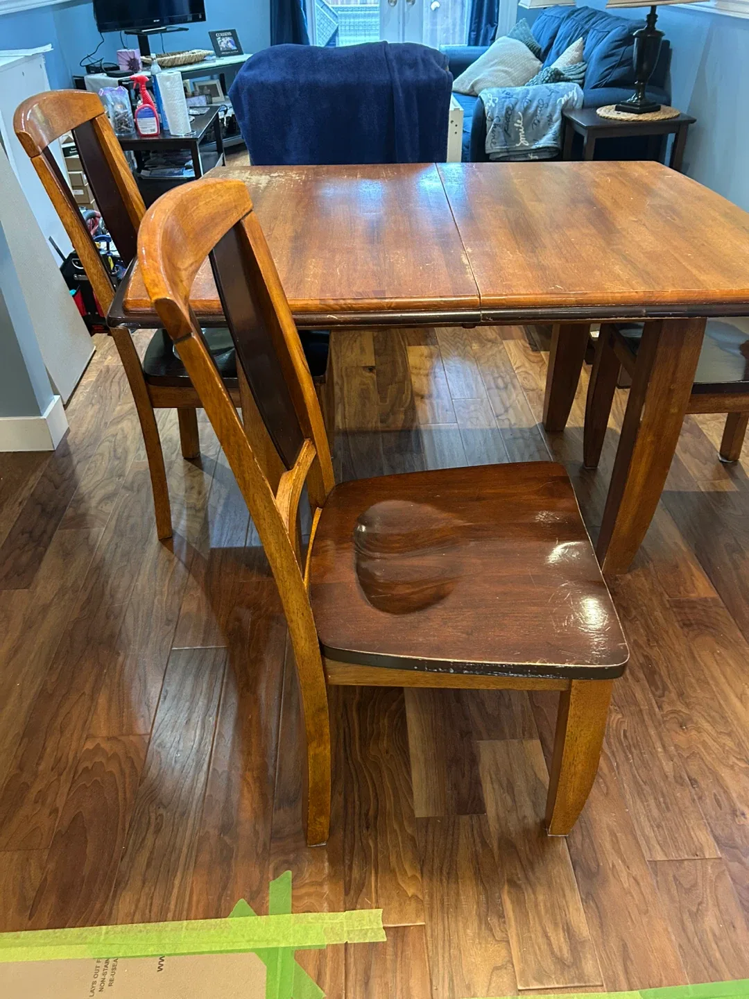 Wooden Dining Table with 4 Chairs