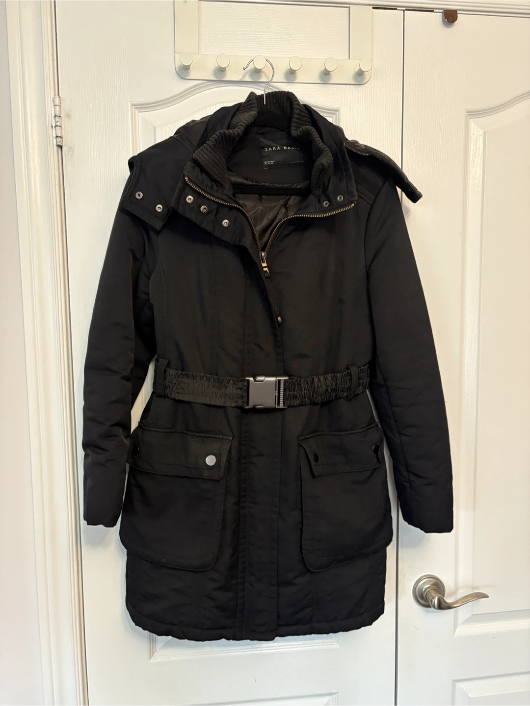 Zara Basic Black Winter Coat - photo 2