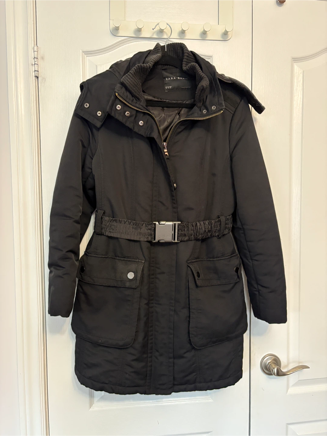 Zara Basic Black Winter Coat