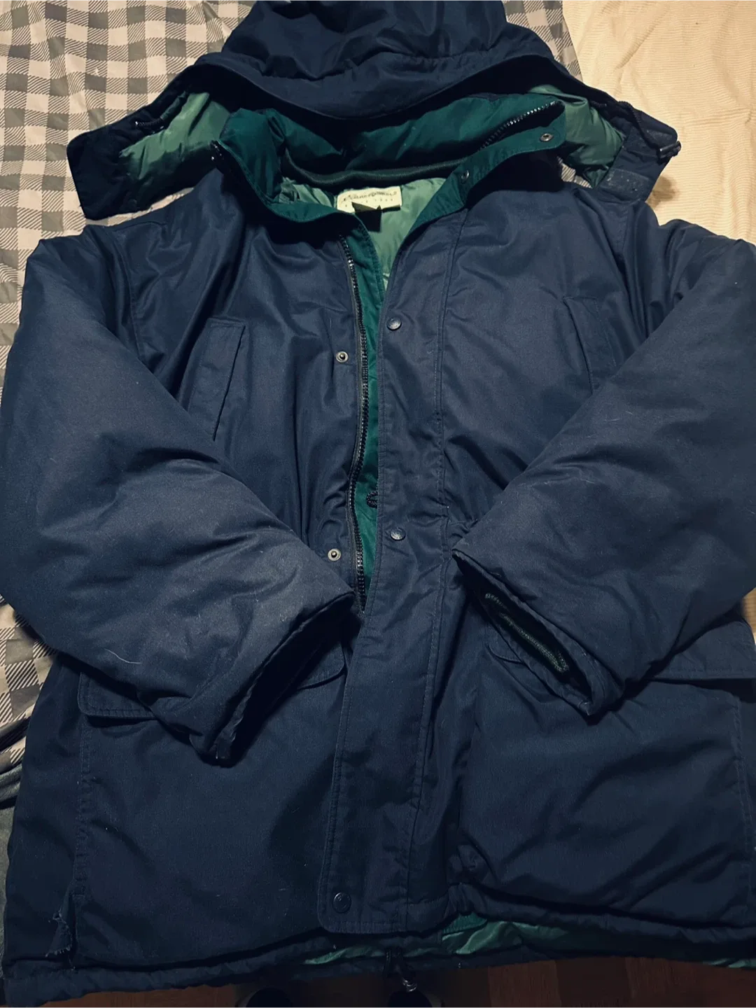 90’s Eddie Bauer Navy Blue Parka image indicator(2)