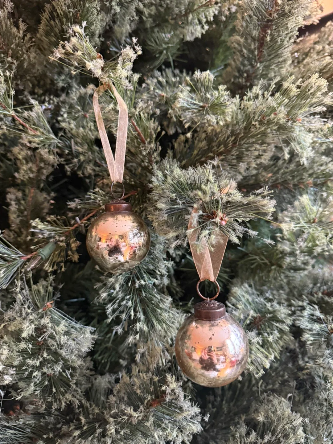 Mercury glass bauble ornaments