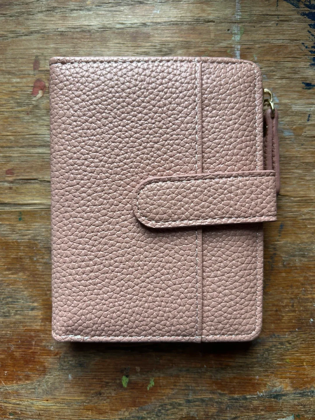 Pink Faux Leather Wallet