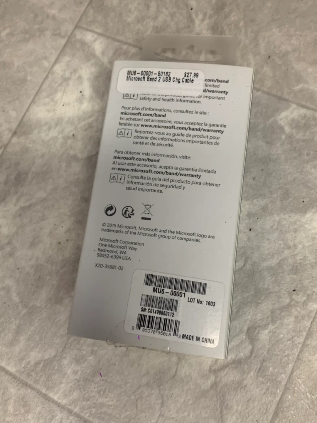 Microsoft Band 2 USB Charging Cable - New in Box - Electronics image indicator(5)