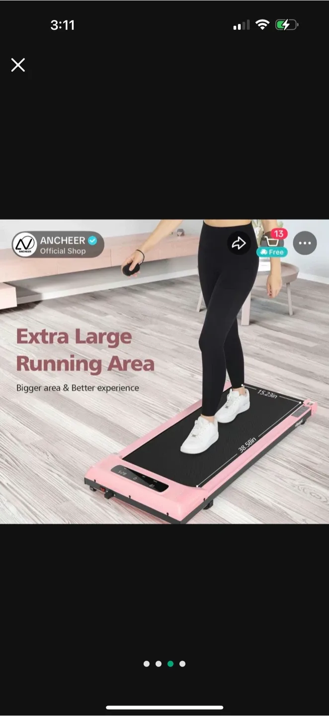 ANCHEER Under Desk Treadmill - Pink