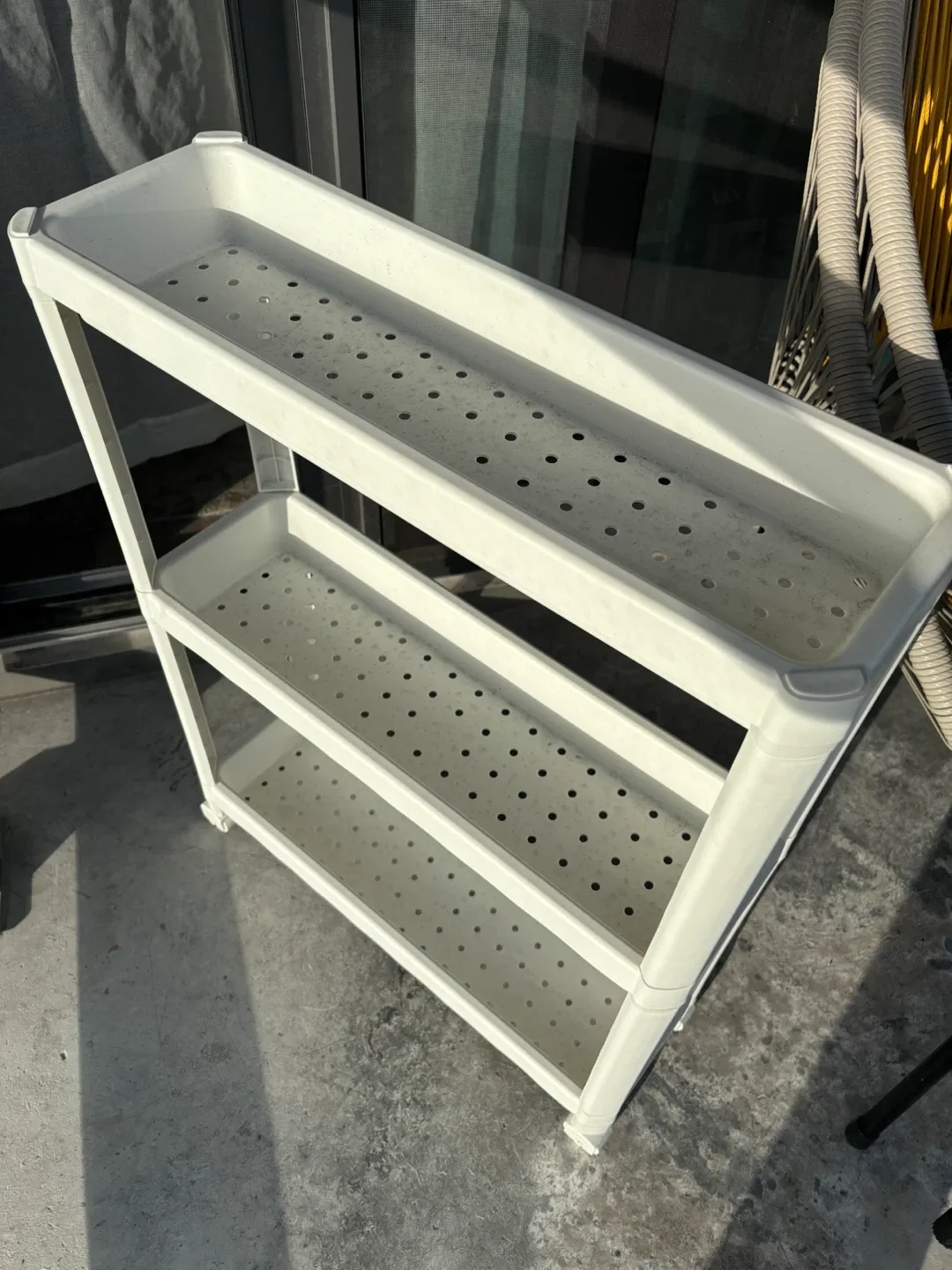 IKEA White Plastic 3-Tier Storage Shelf