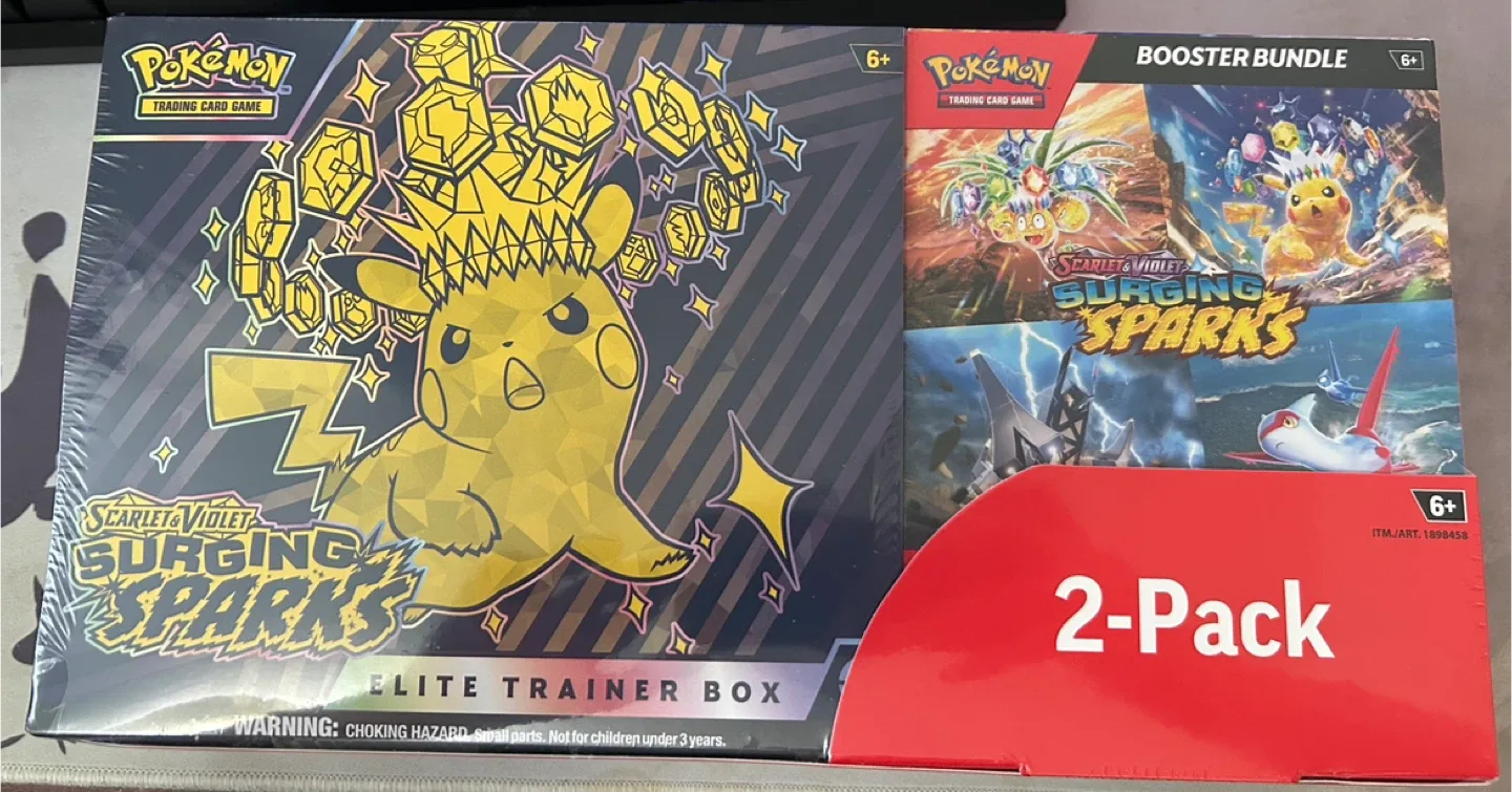 Surging Sparks Elite Trainer Box + Booster bundle