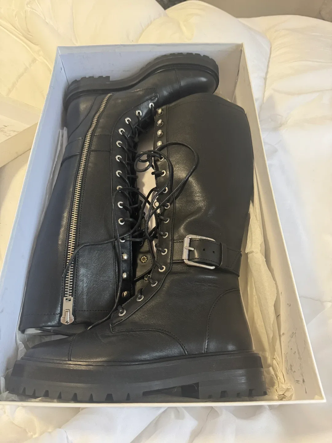 Iro Paris Black Leather Boots Size 38 image indicator(2)