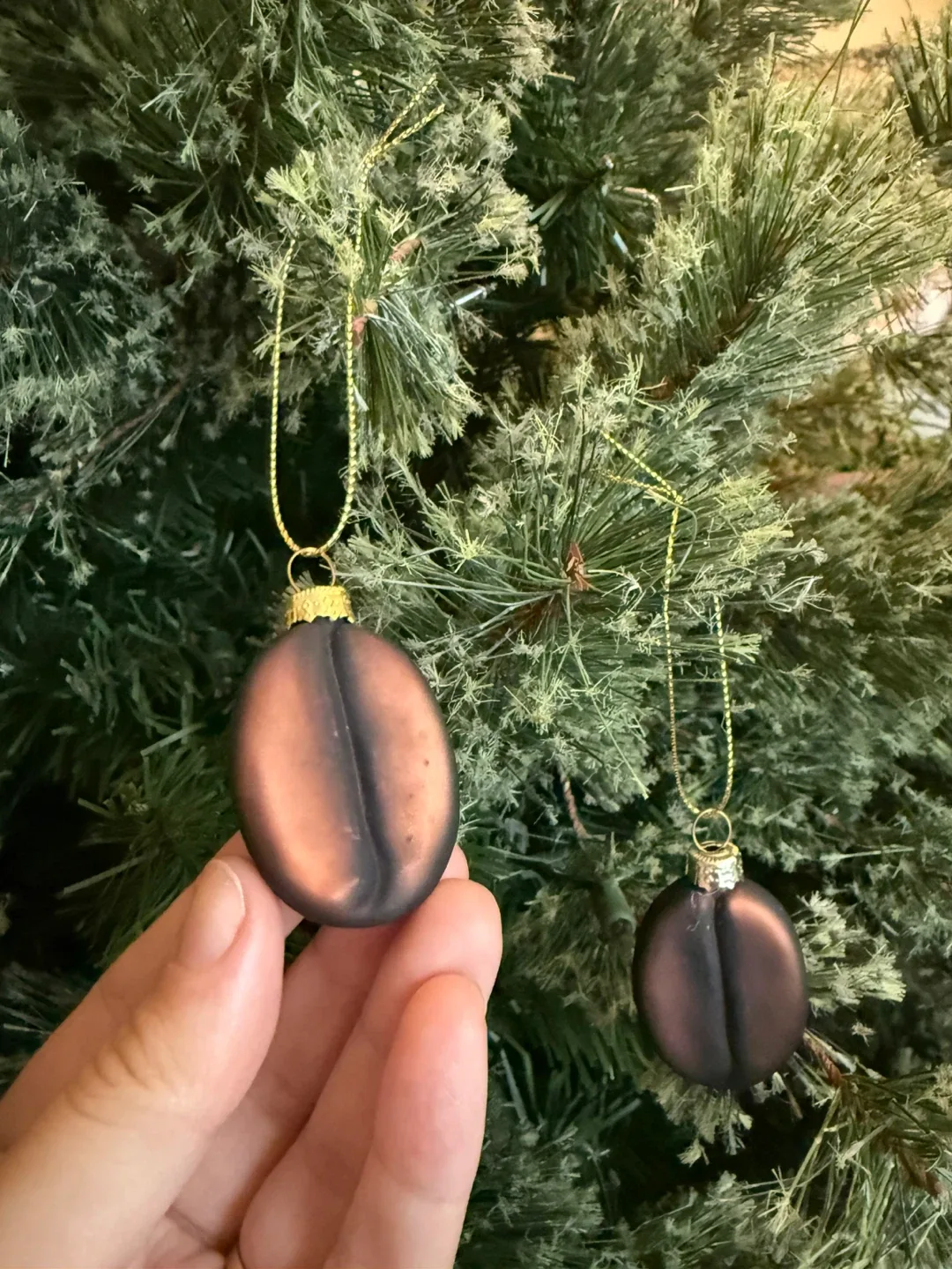 Set of Glass Coffee Bean Ornaments image indicator(4)