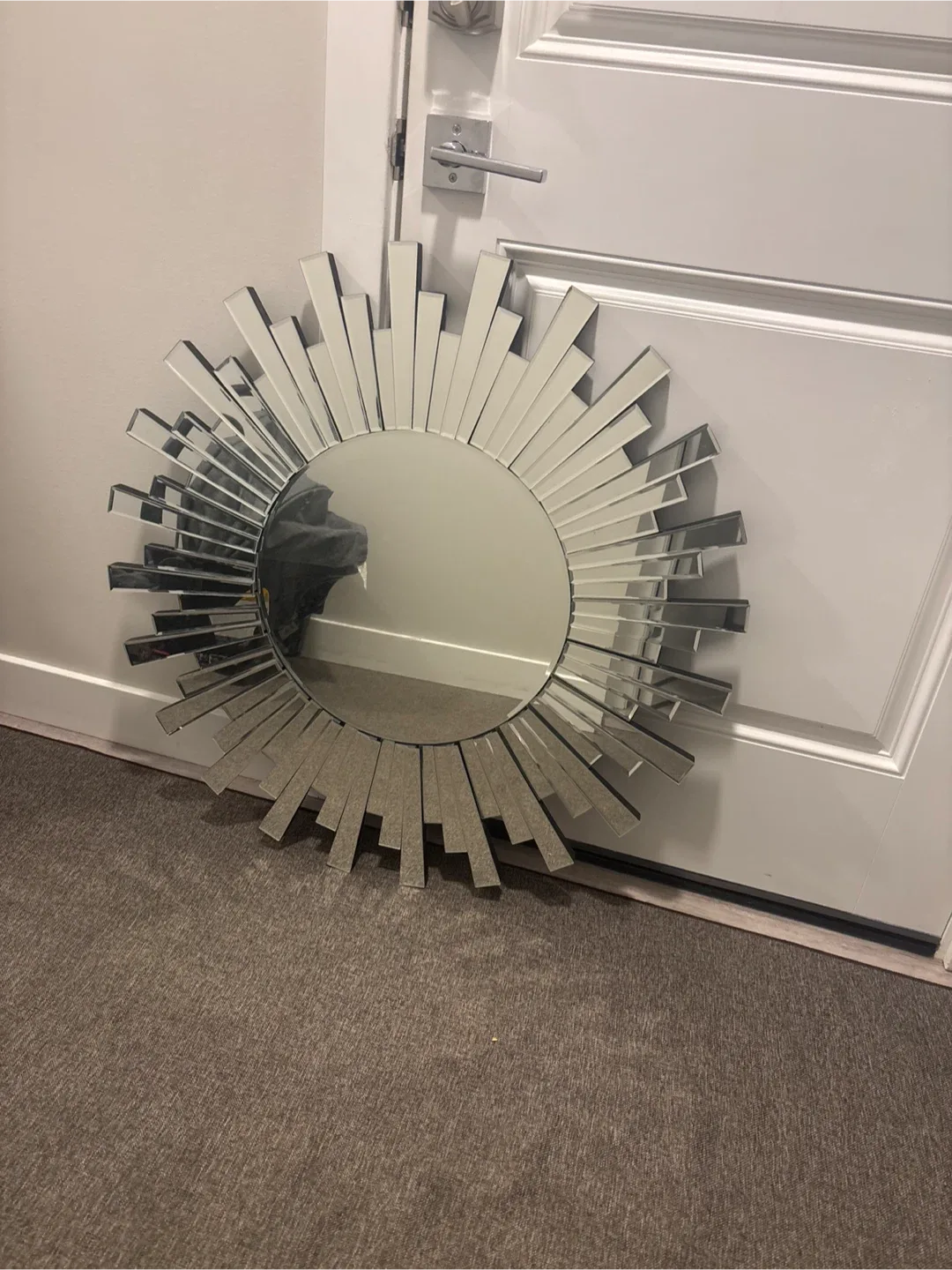 Silver Sunburst Wall Mirror